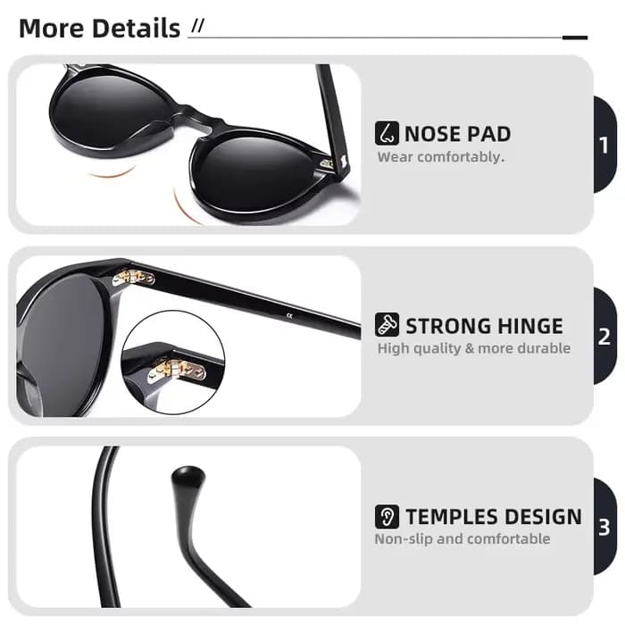 LIOUMO ultraléger rétro lunettes de soleil polarisées hommes rond Vintage lunettes pour femmes UV400 lunettes de conduite oculos de sol masculino
