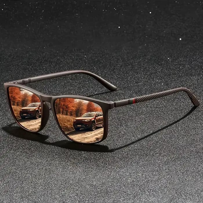 Lunettes de soleil rectangulaires vintage unisexes