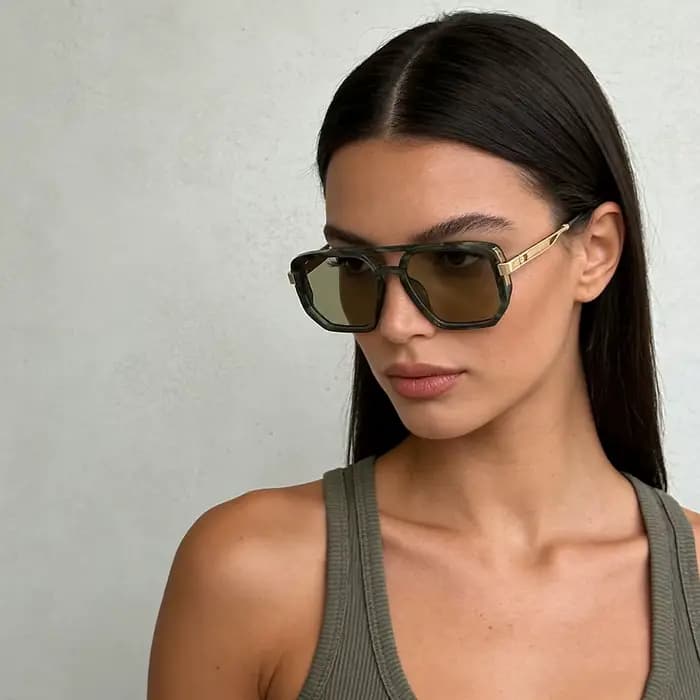 Lunettes de soleil vintage à double pont