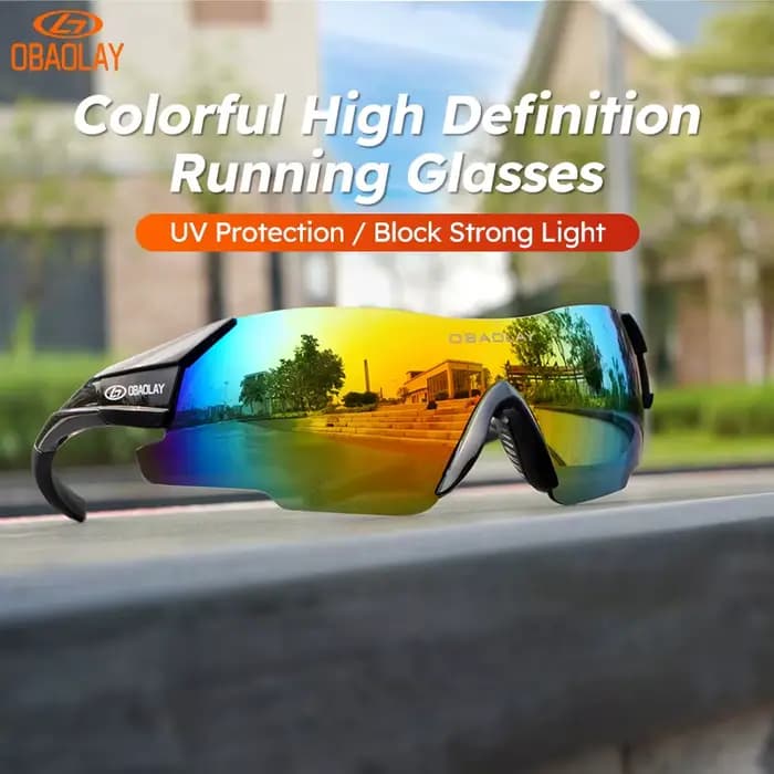 Obaolay-Lunettes de soleil de cyclisme pour hommes et femmes, sport de plein air, VTT, course à pied