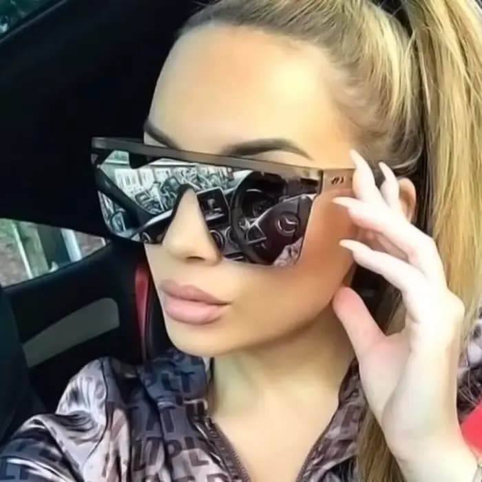 Lunettes de soleil Vintage à dessus plat pour hommes et femmes