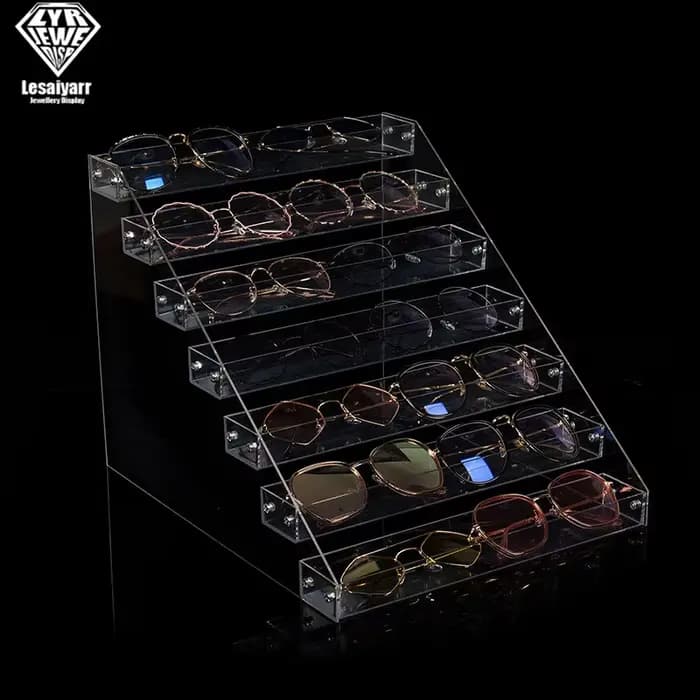 Acrylique 3/4/5/6/7 couches lunettes de soleil lunettes présentoirs lunettes étagère support cadre lunettes de soleil étagère organisateur support de rangement