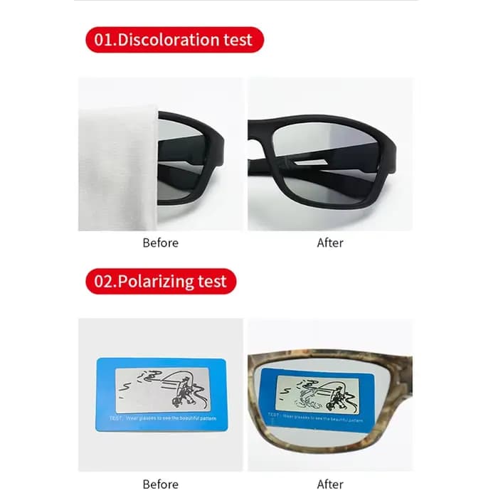 Lunettes de soleil photochromiques polarisées vintage pour hommes et femmes
