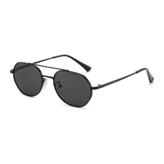 Lunettes de soleil à monture ovale polygonale