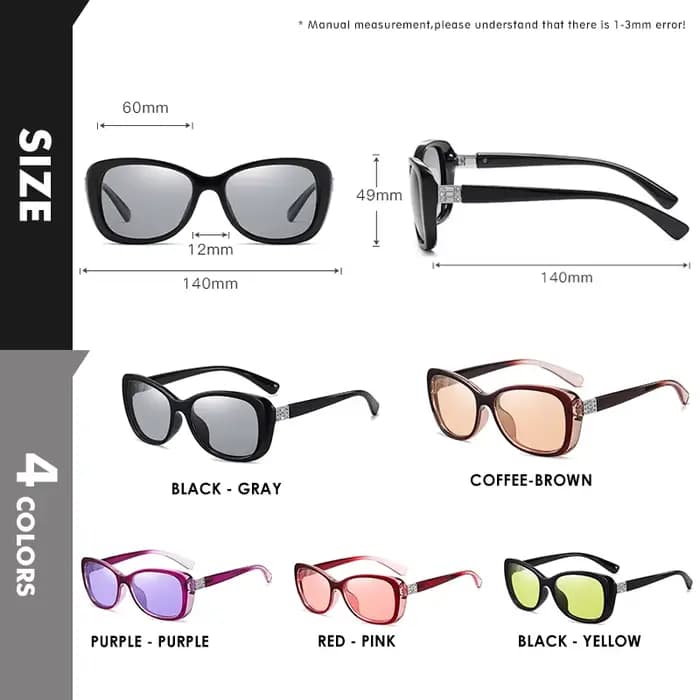 LIOUMO – lunettes de soleil polarisées photochromiques pour femmes