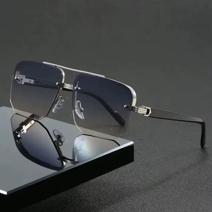 Lunettes de soleil classiques noires à grandes nuances carrées pour femmes et hommes