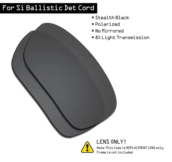 SmartVLT – verres polarisés de remplacement pour lunettes de soleil Oakley Si Ballistic Det Cord OO9253