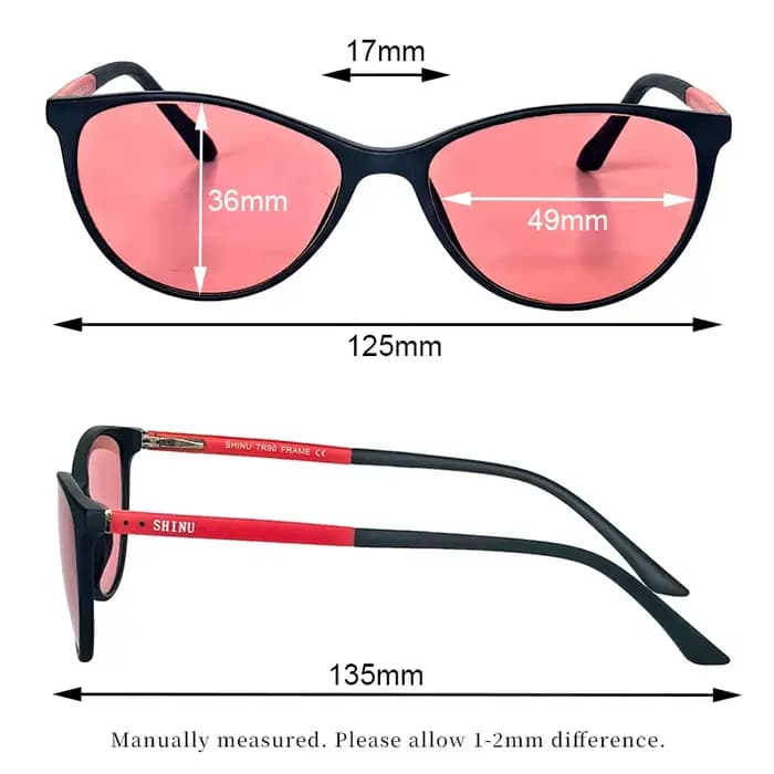 Lunettes anti-migraine SHINU FL41 : Bloquent la lumière bleue des écrans, réduisent les scintillements, soulagent la photophobie pour ordinateur portable et jeux vidéo, idéales pour petits visages.
