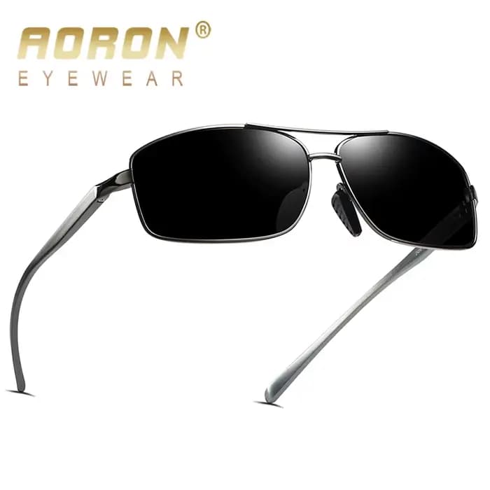 AORON Lunettes de soleil polarisées classiques rétro pour hommes