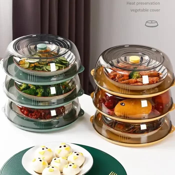 Couvercle d'isolation alimentaire domestique Transparent, empilable, anti-poussière, couverture d'isolation alimentaire pour insectes, Gadgets de cuisine réutilisables