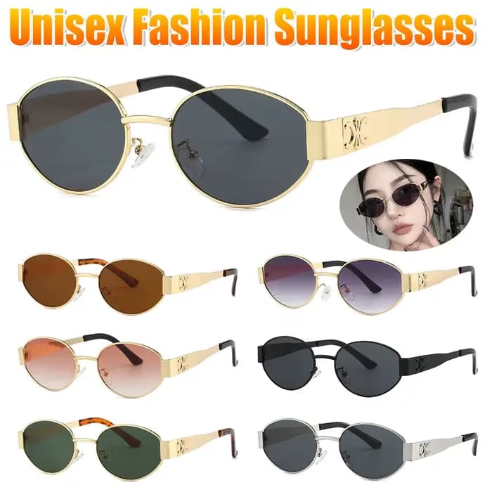 Lunettes de soleil rétro de luxe unisexe Vintage
