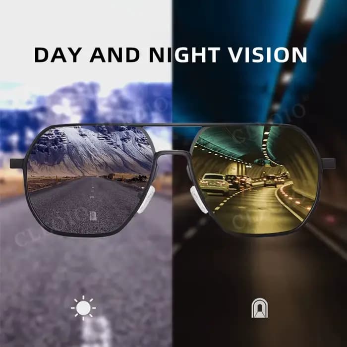 CLLOIO Anti-éblouissement jour nuit Vision lunettes hommes femmes polarisées conduite