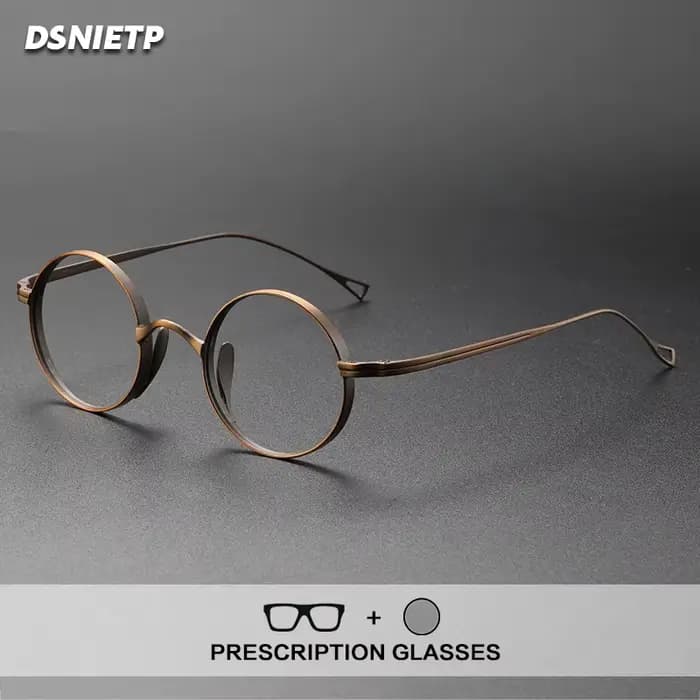 Dsnietp Vintage titane lunettes de lecture hommes rond photochromique Anti lumière bleue