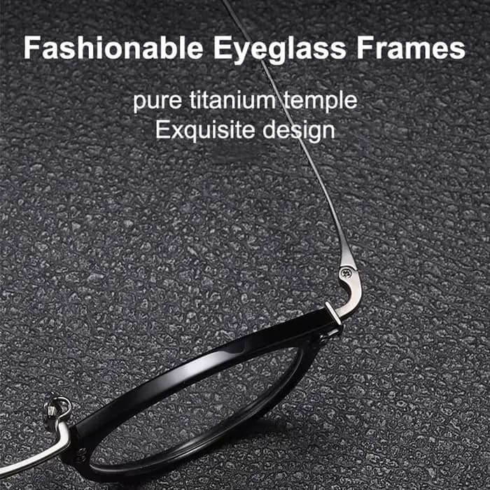 Lunettes de vue de luxe rétro en acétate et titane
