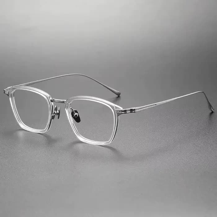 Monture de lunettes carrée en titane pur