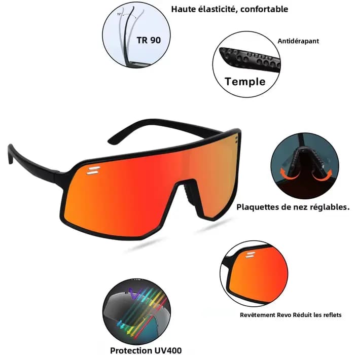 BOLLFO lunettes de soleil polarisées pour femmes et hommes coloré photochromique cyclisme équitation sport Protection