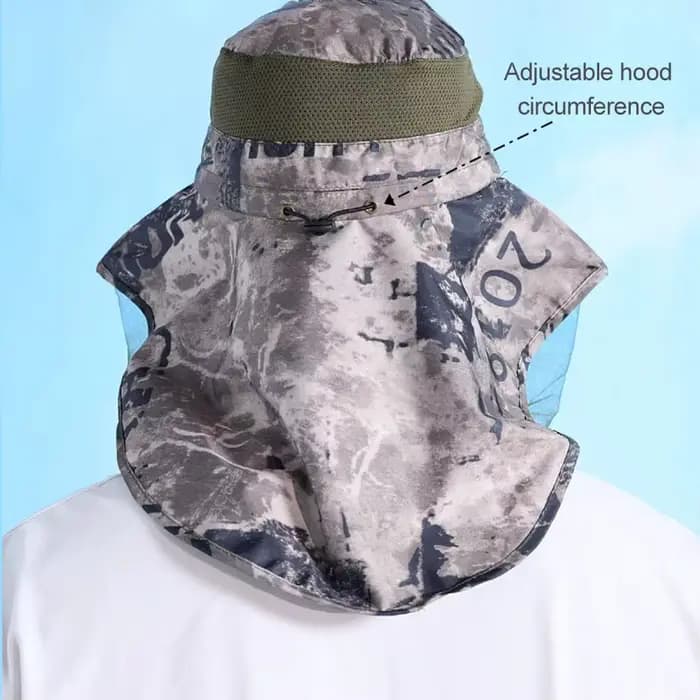Chapeau de soleil anti-moustiques avec voile intégré et protection cou pour hommes et femmes
