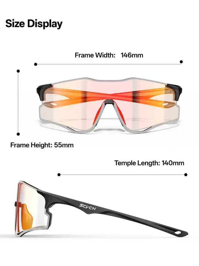 Lunettes de soleil photochromiques SCVCN pour hommes