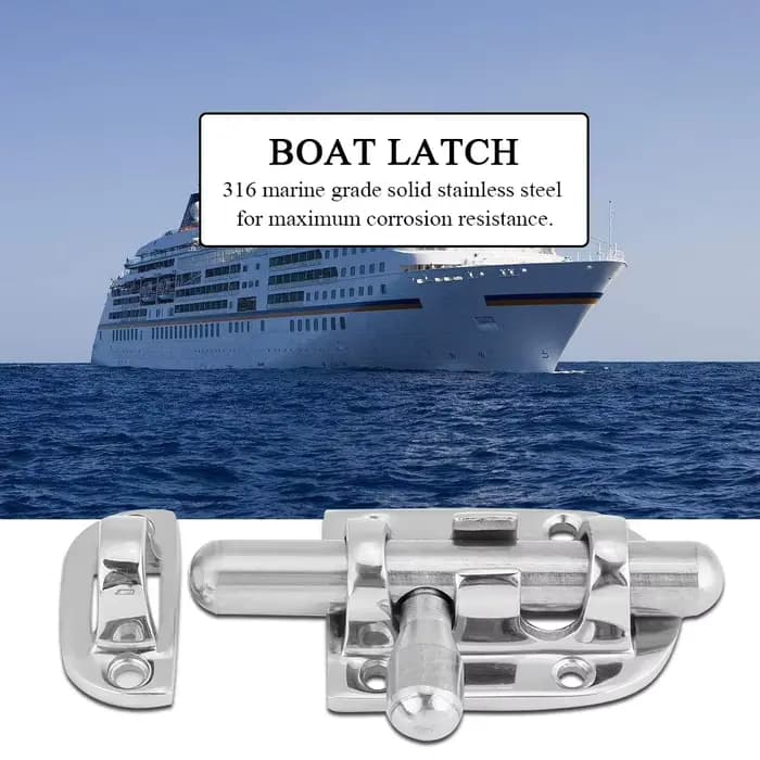 Loquet de porte et fenêtre de bateau en acier inoxydable marin, loquet coulissant à barillet, fermoir à barillet, verrou de barillet