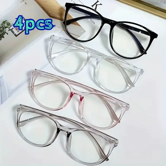 Lot de 2/3/4 lunettes de mode à verres transparents
