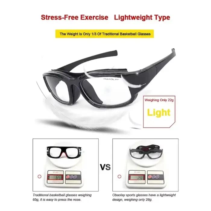 OBAOLAY TR90 cadre lunettes de basket-ball Anti-Impact