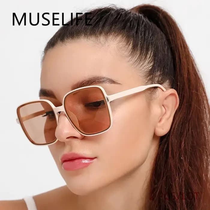 Lunettes de soleil surdimensionnées sans bords pour femmes