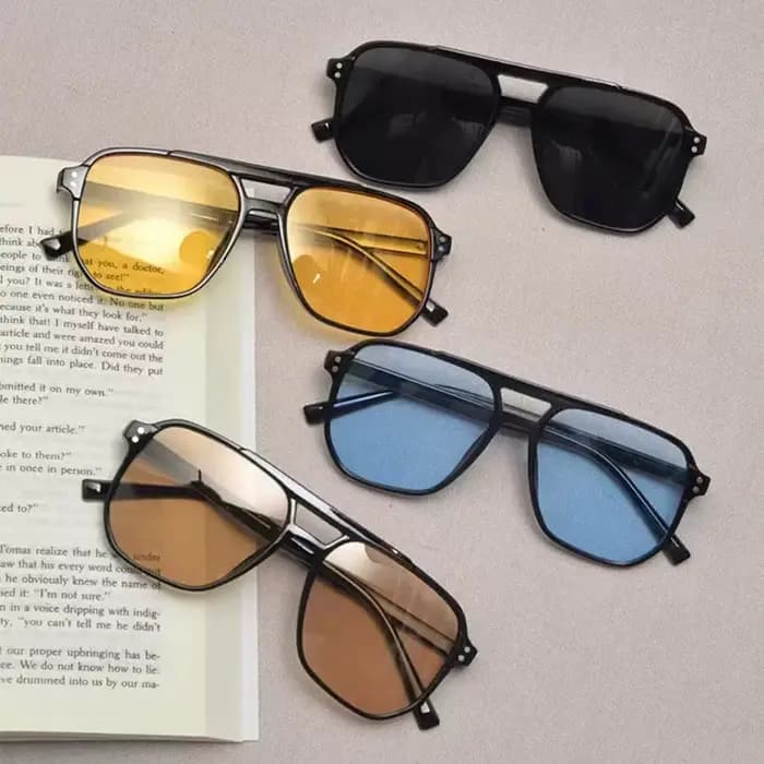 Vintage hommes femmes grandes lunettes de soleil