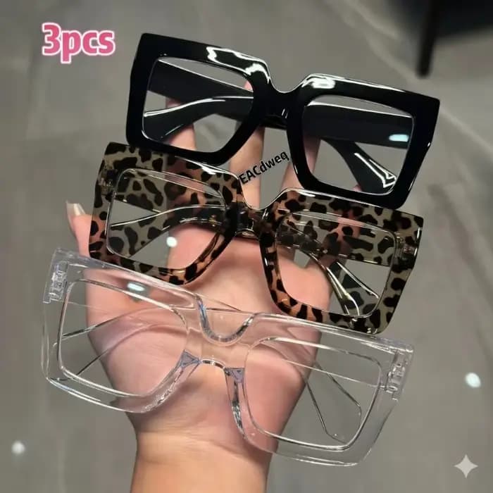 Lunettes carrées à monture large pour femmes
