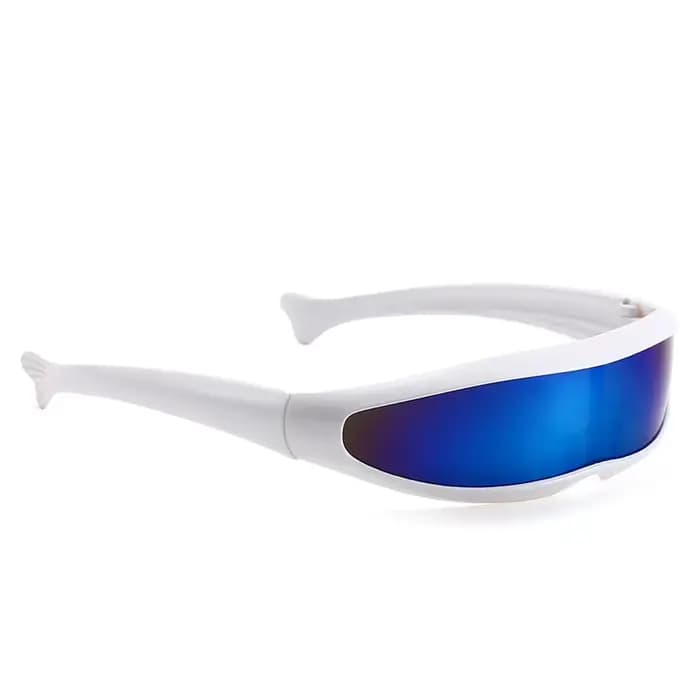Lunettes de soleil futuristes à visière cyclope étroite pour hommes