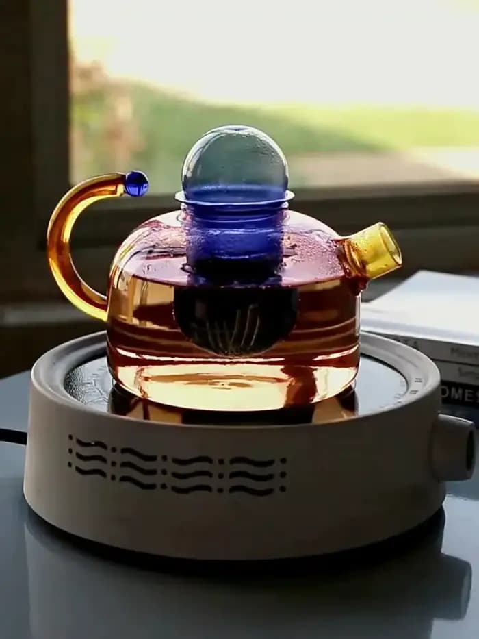 Théière en verre coloré avec poignée, haute teneur en borosilicate, résistante à la chaleur, eau bouillante, ensembles de thé, bouilloire, tasse à eau, bouteille
