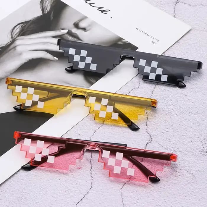 Lunettes de soleil Pixel Mosaic pour hommes et femmes