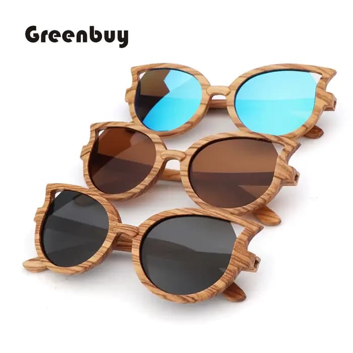 Lunettes de soleil en bois Zebra polarisées UV400