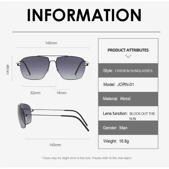 Lunettes de soleil aviateur classiques pour hommes