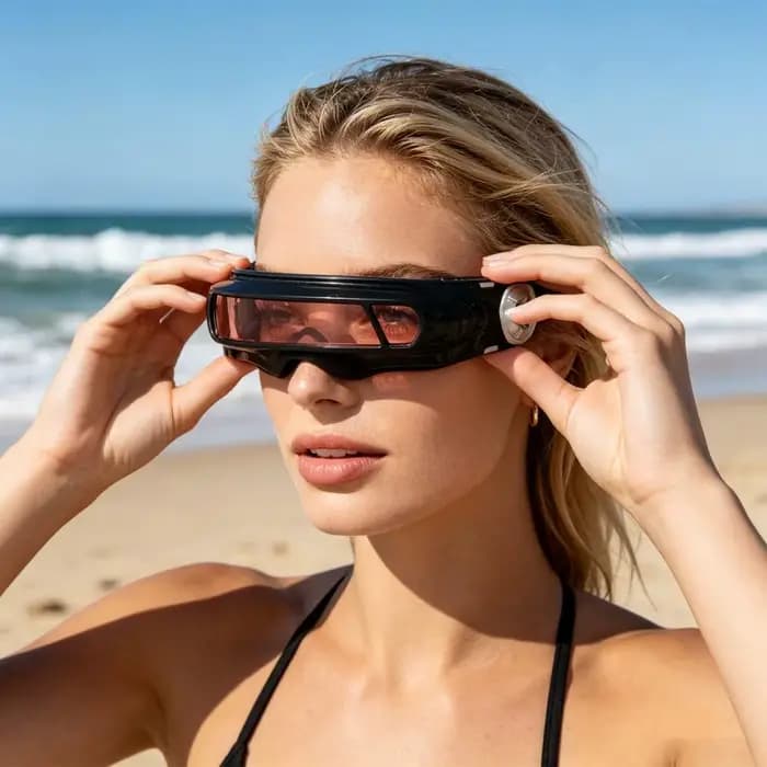 Lunettes de soleil cyberpunk futuristes