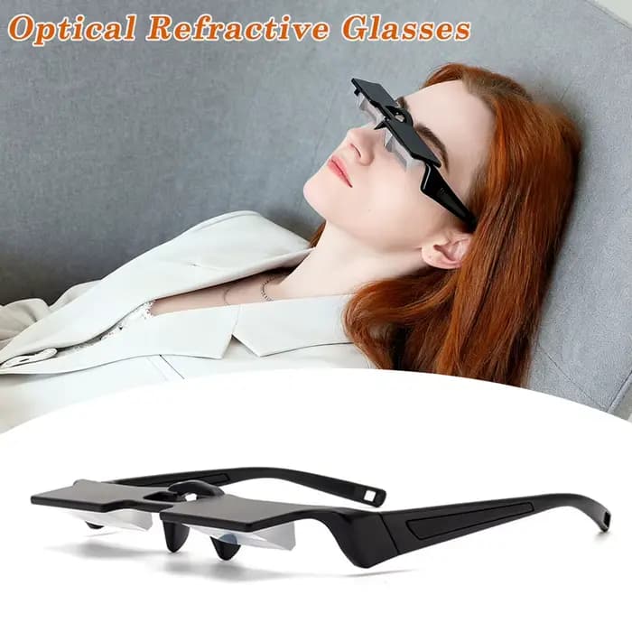 Prism Lazy Lunettes réfractives Lunettes légères 90 ° Lunettes horizontales, livre de lecture, regarder la télévision couchée, lunettes de soleil de pêche
