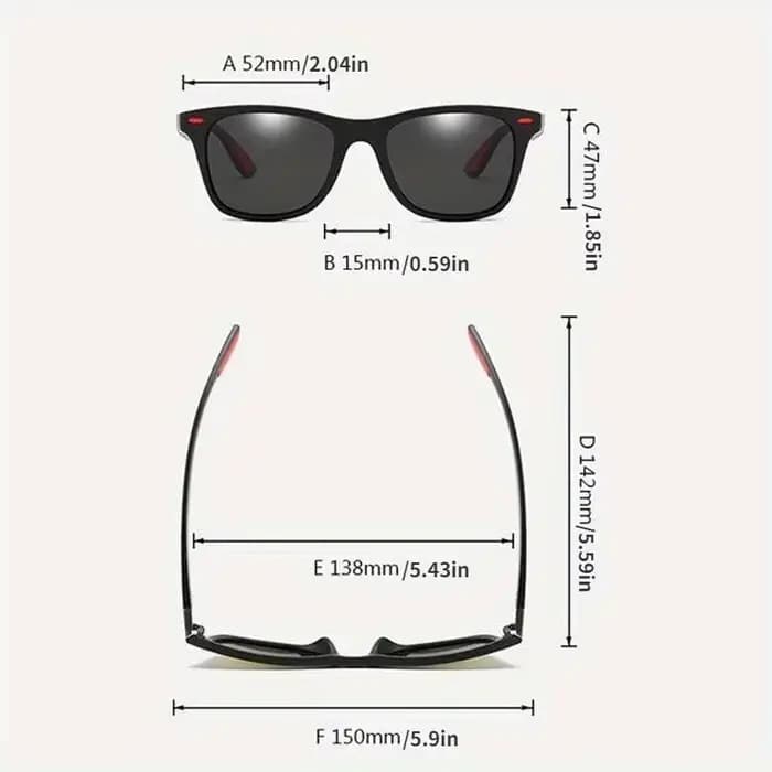 Lunettes de soleil de sport à monture carrée pour hommes et femmes pour la conduite en plein air