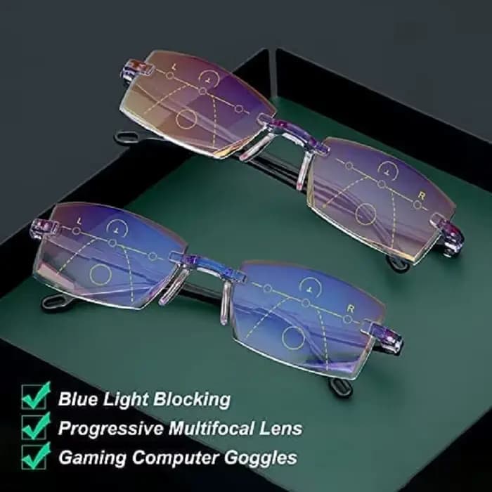 Lunettes de lecture à verres progressifs pour femmes et hommes