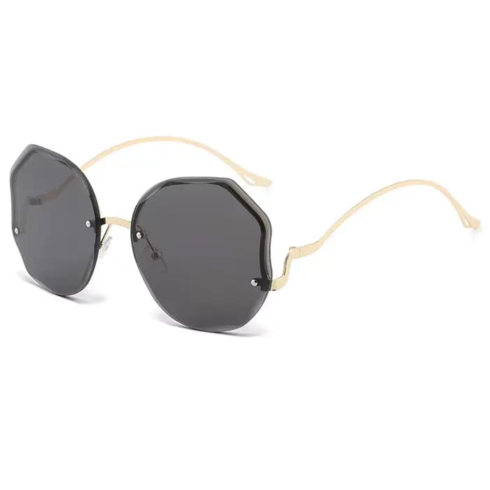 Lunettes de soleil à bords découpés sans cadre pour femmes