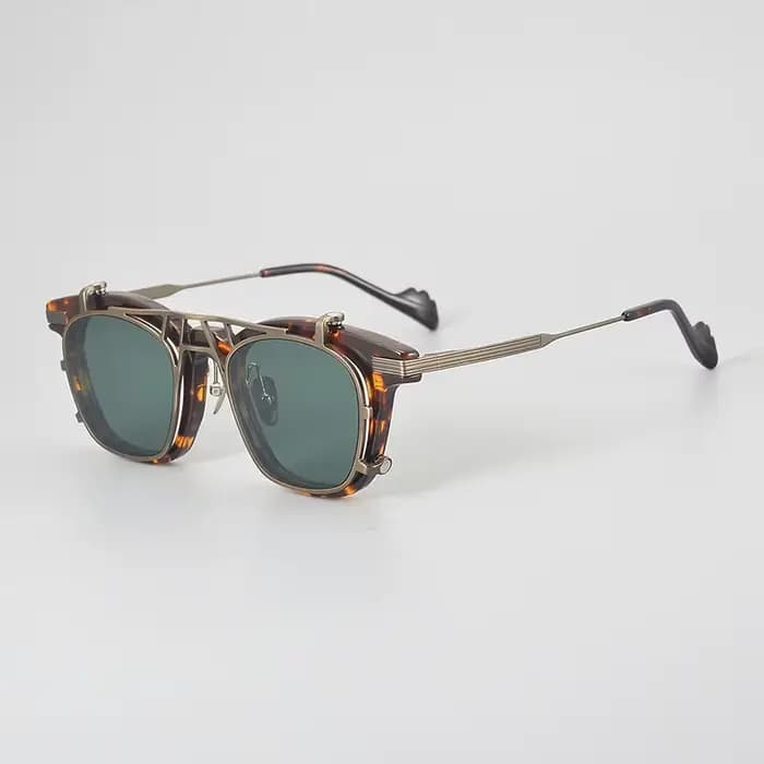 Lunettes de soleil magnétiques carrées rétro faites à la main SYB