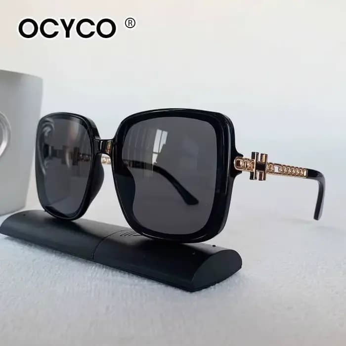 Lunettes de soleil carrées de marque Vintage pour femmes et hommes