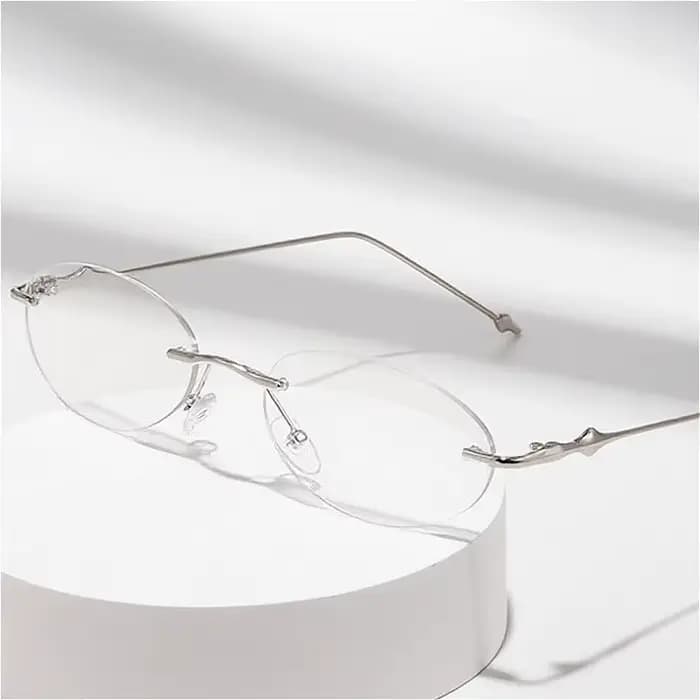 Lunettes optiques ovales sans bords pour femmes