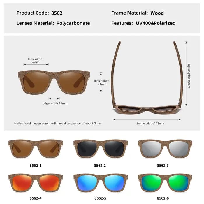 Lunettes de soleil en fibre de coco de marque GM