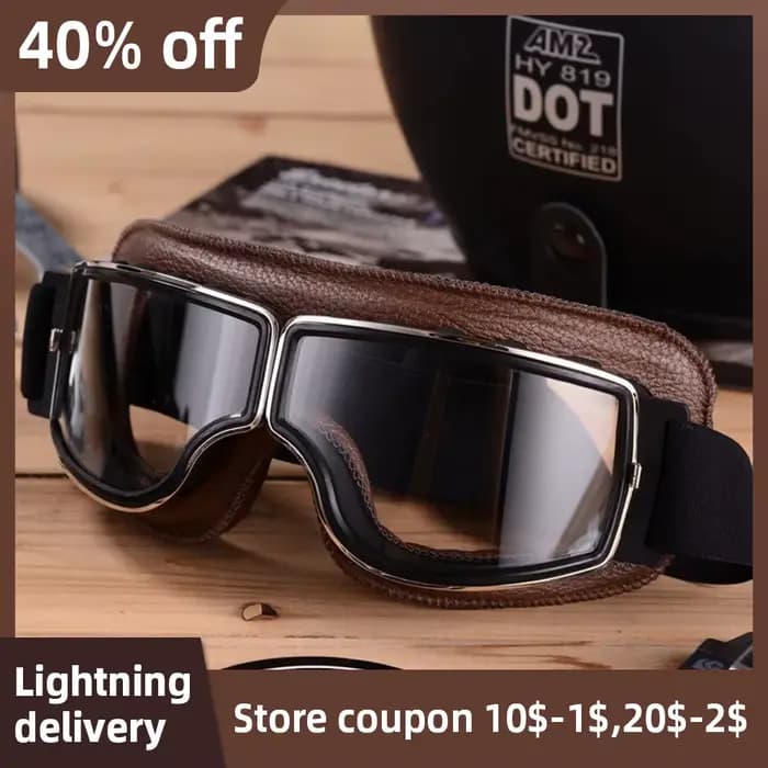 Lunettes de vélo moto coupe-vent casque