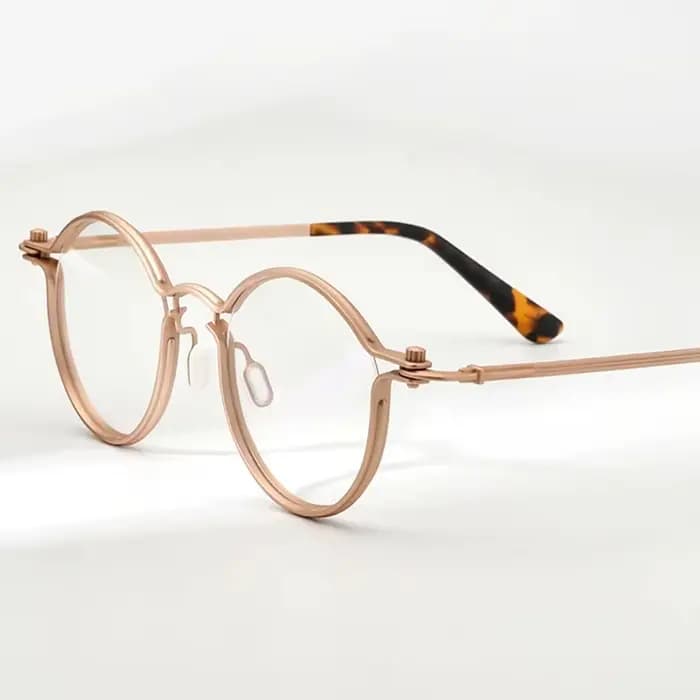 FONEX alliage lunettes cadre hommes marque Design rétro Vintage rond