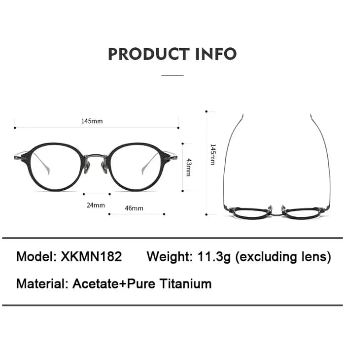 Lunettes de vue rétro rondes de luxe pour hommes et femmes