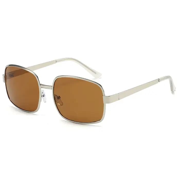 Lunettes de soleil européennes et américaines à grande monture en métal pour hommes et femmes avec protection solaire et montures carrées et rondes rétro 134