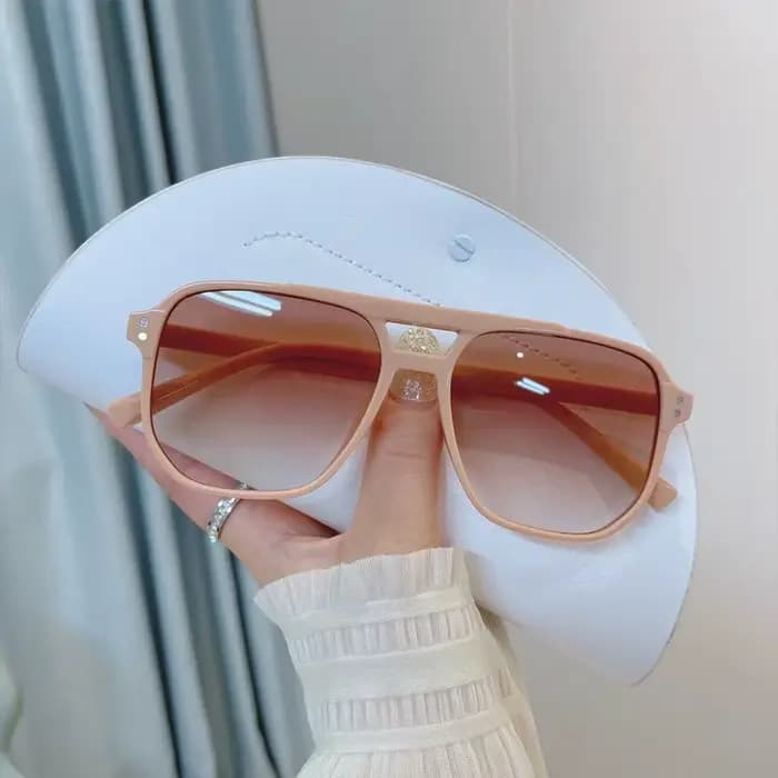 Lunettes de soleil carrées surdimensionnées vintage pour femmes