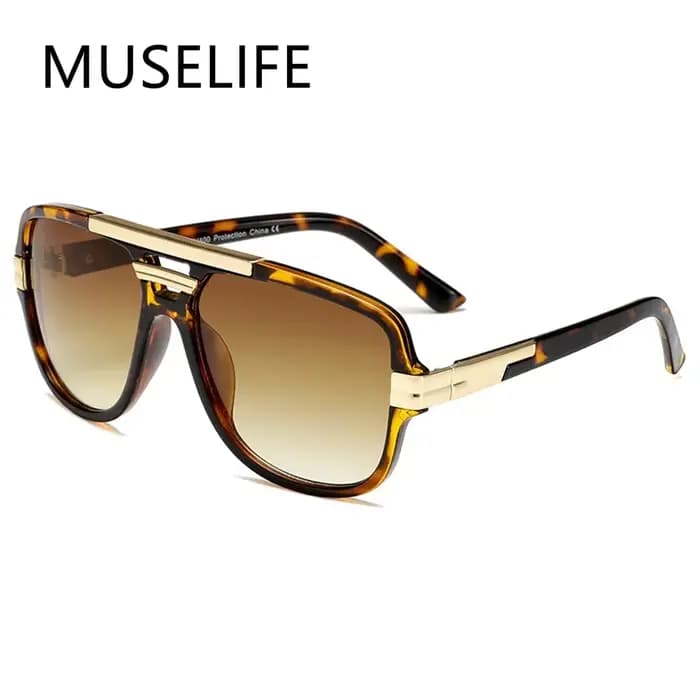 MUSELIFE classique luxe hommes lunettes de soleil Glamour marque de mode