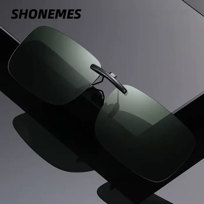 Shone-Lunettes de soleil polarisées sans monture à clipser pour hommes et femmes