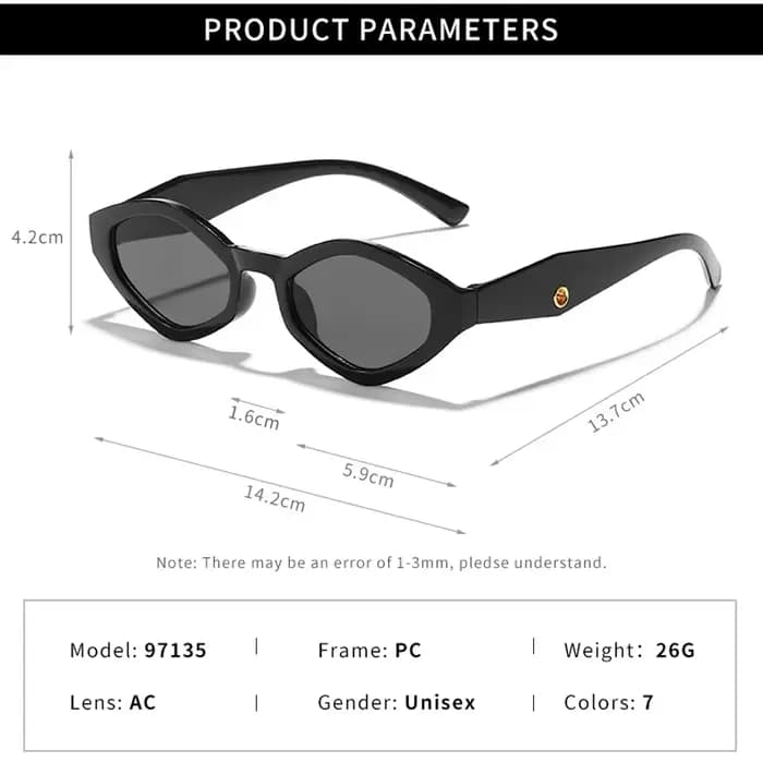 Lunettes de soleil œil de chat vintage pour femmes et hommes